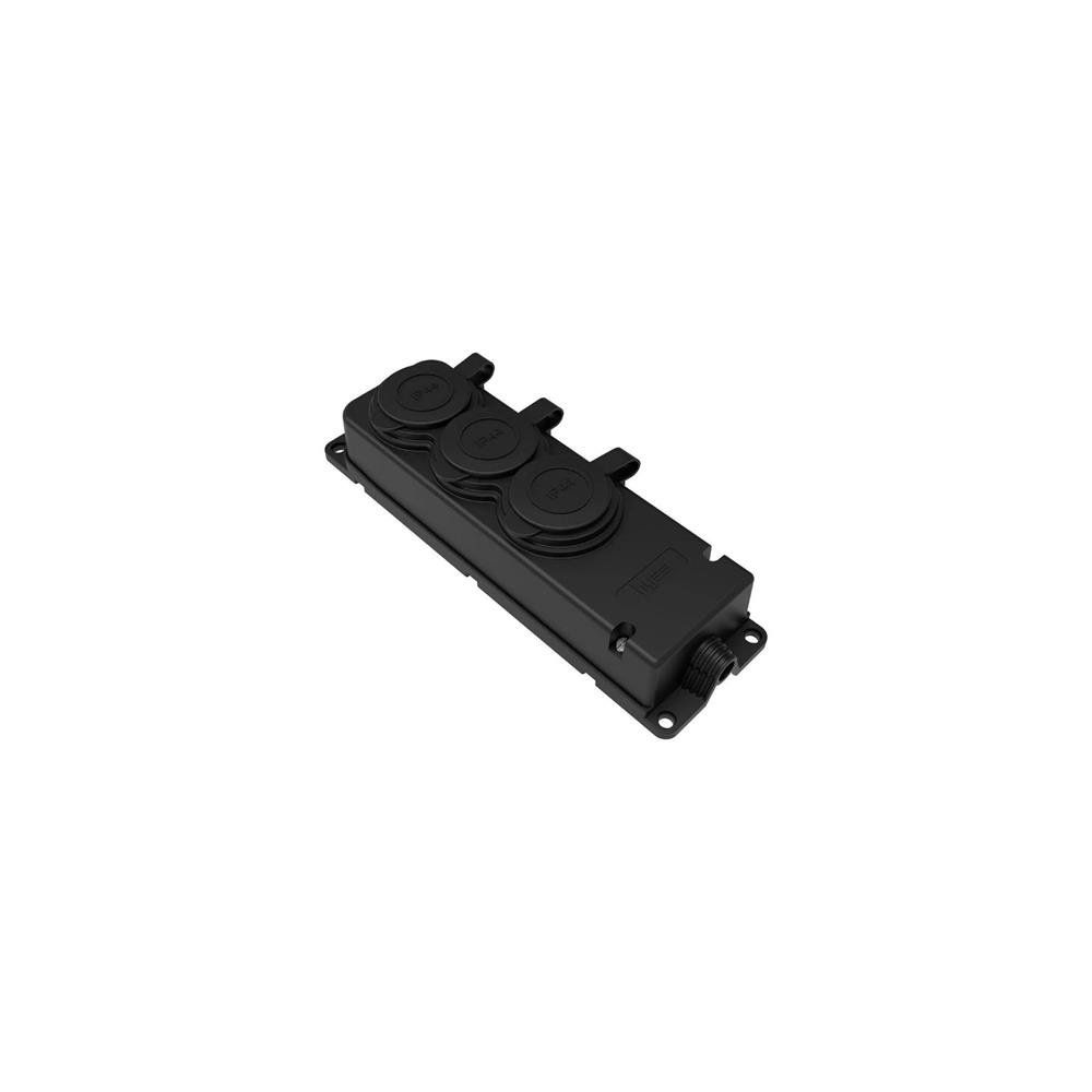 1X16A MONOFAZE KAUÇUK 3LÜ GRUP PRİZ