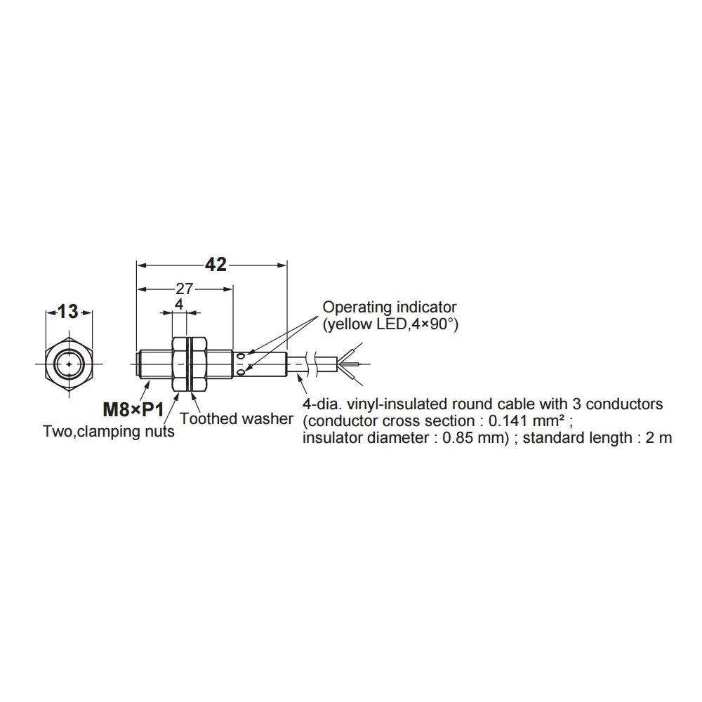 E2B-S08KS02-WP-B1 M8 PNP NO İNDÜKTİF SENSÖR