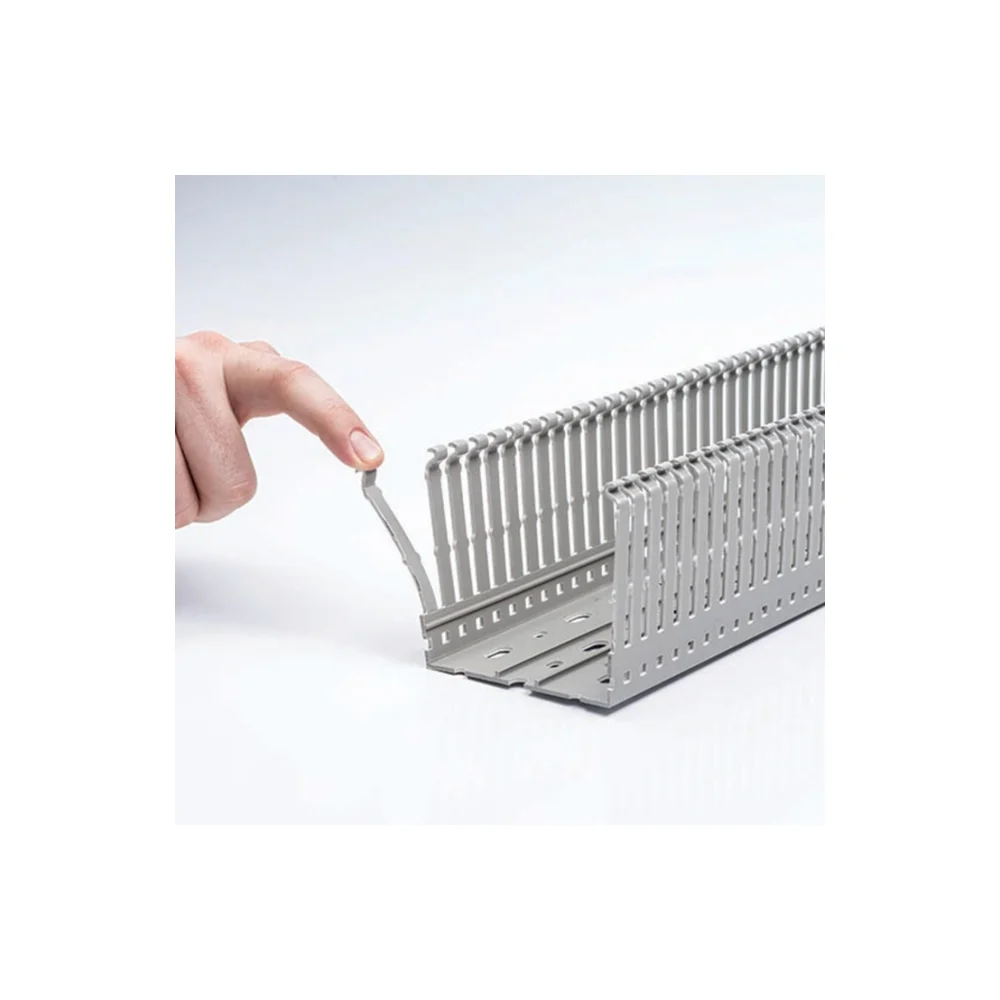 PDK 1010 100X100MM RAL7030 UL94 V-0 DELİKLİ KABLO KANALI PLASTİM