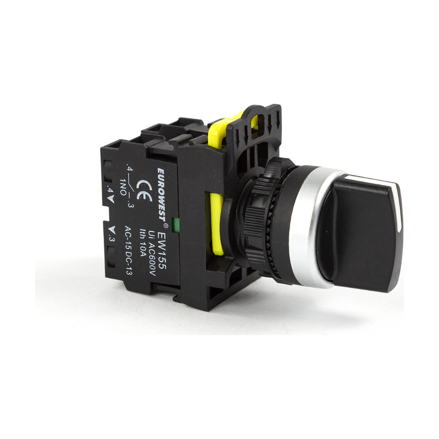 EW-55-20XS 2NO 1-0-2 SİYAH KALICI MANDAL BUTON EUROWEST