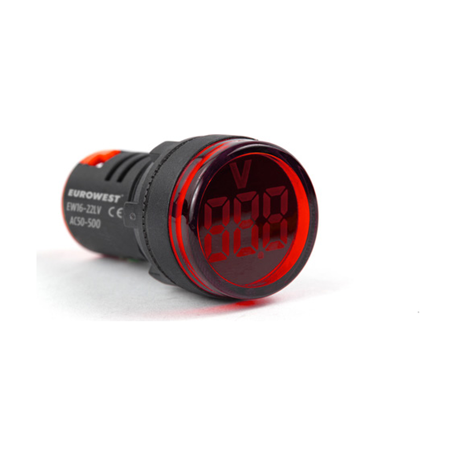 EW16-22LV-K Q22MM VOLTMETRE LED 24-450V (KIRMIZI)