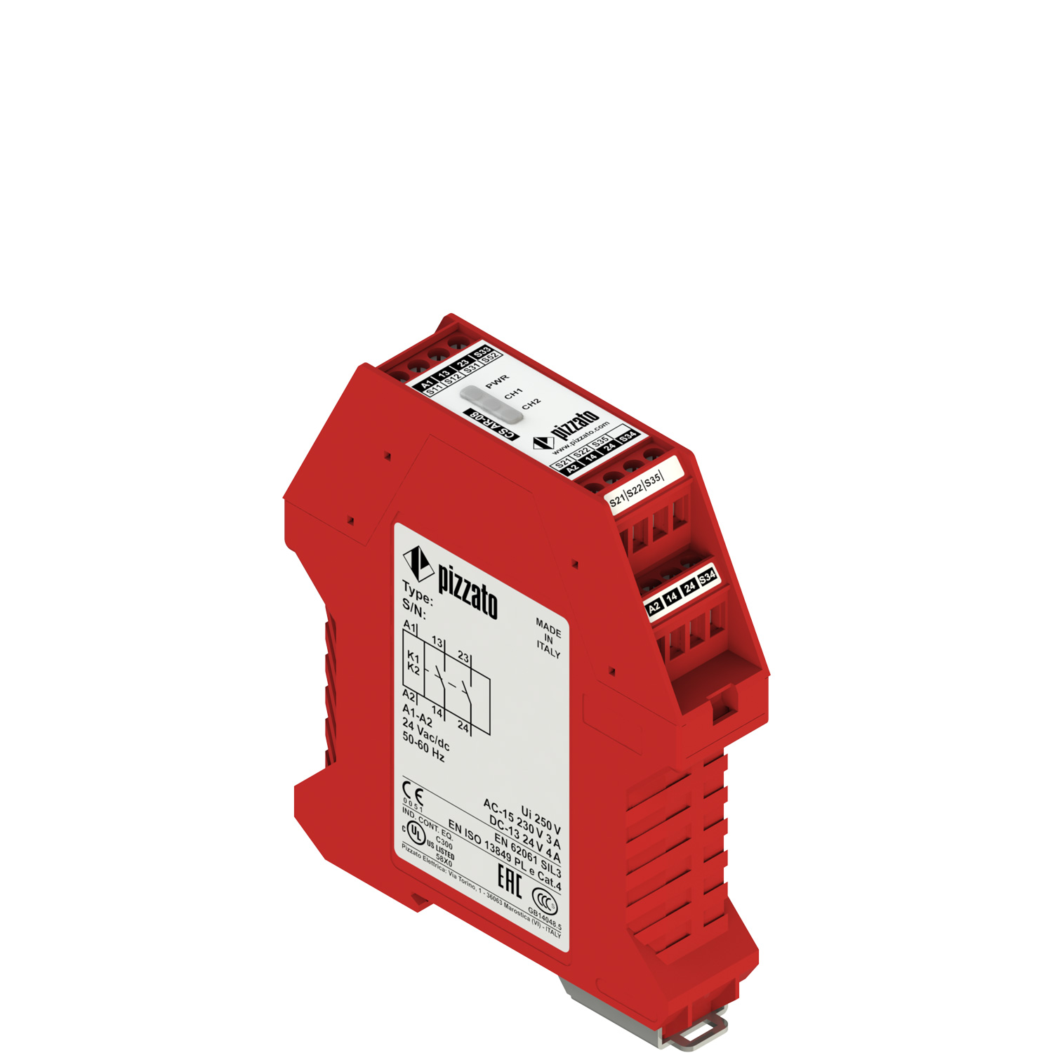 CS AR-08V024 2NA EMNİYET(ACİL STOP) RÖLESİ PİZZATO