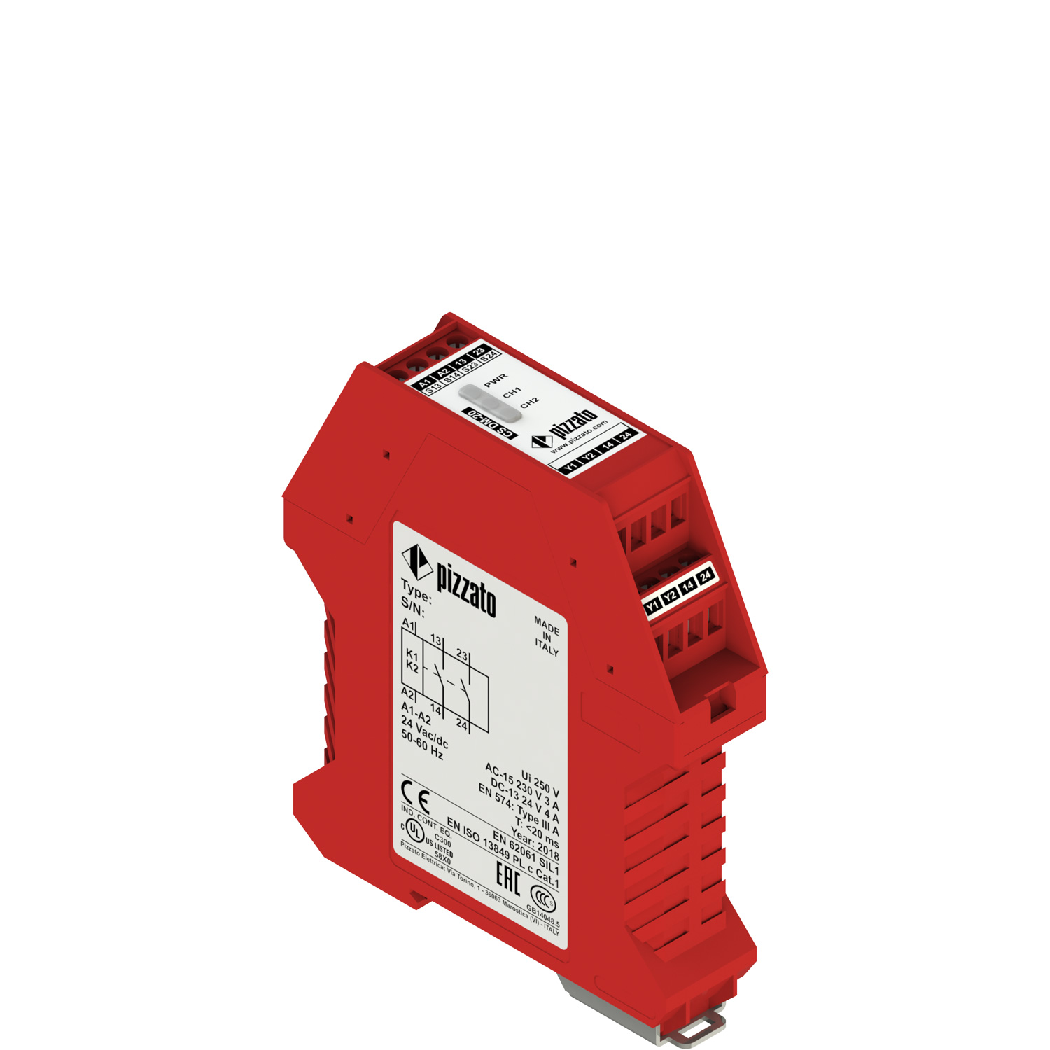 CS DM-20V024 ÇİFT EL EMNİYET RÖLESİ PIZZATO