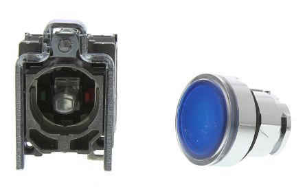 XB4-BW36B5 MAVİ LEDLİ YAYLI BUTON SCHNEİDER